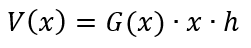 V(x)=G(x)∙x∙h